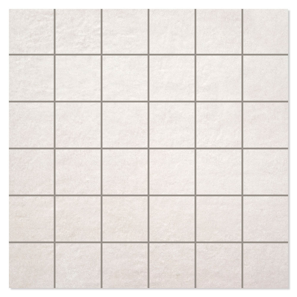 Mosaik Klinker Norwich Vit Matt 30x30 (5x5) cm